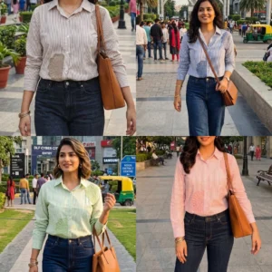 Premium Embroidery Patch Shirt For Girls - Main Product Image