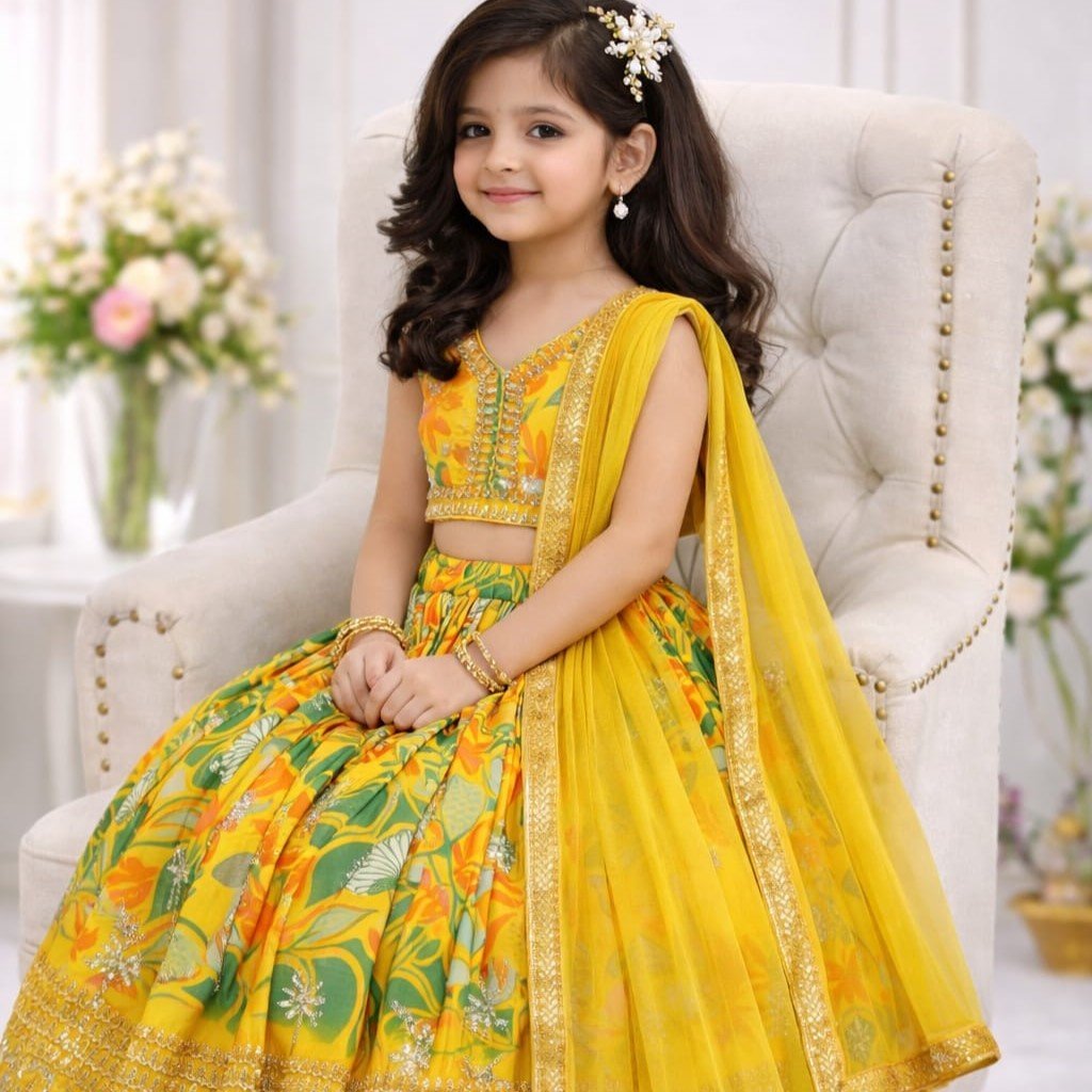 Kids lehanga chunni Dress - Product Image 4