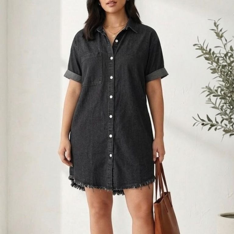 Long Denim Tunic Tops For Girls - Premium Quality - Product Image 6