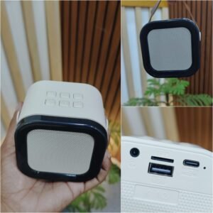 Portable Karaoke K12 Speaker with Wireless Mic - White - Main Product Image